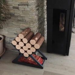 WILTEC Étagère Pour Bois De Chauffage Stockeur De Bûches Châssis Pour Bois De Chauffage Support Pour Bois De Chauffage -Rangement de jardin Soldes 10178767 4