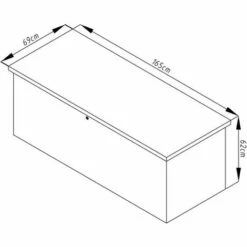 Coffre Rangement Métallique Gardiun Arcana III 582 L. 69x165x62 Cm Anthracite -Rangement de jardin Soldes 10507369 5
