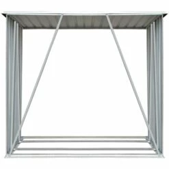 VidaXL Abri De Stockage De Bois Acier Galvanisé 163x83x154 Cm Gris 10 VidaXL Abri De Stockage De Bois Acier Galvanisé 163x83x154 Cm Gris -Rangement de jardin Soldes 11133113 4