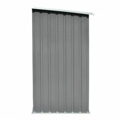 VidaXL Abri De Stockage De Bois Acier Galvanisé 163x83x154 Cm Gris 11 VidaXL Abri De Stockage De Bois Acier Galvanisé 163x83x154 Cm Gris -Rangement de jardin Soldes 11133113 5