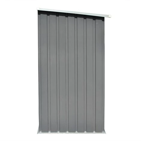 VidaXL Abri De Stockage De Bois Acier Galvanisé 163x83x154 Cm Gris 7 VidaXL Abri De Stockage De Bois Acier Galvanisé 163x83x154 Cm Gris – Image 5