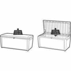 Keter Boîte De Rangement De Jardin Sumatra 511 L - Anthracite -Rangement de jardin Soldes 11311021 4