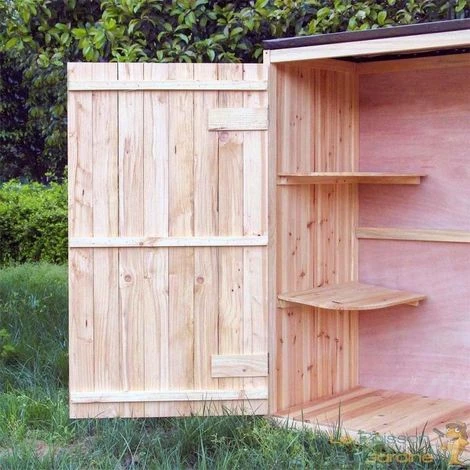 LEPOISSONQUIJARDINEFR Cabane De Jardin En Bois Brut, Pour Rangement, Hauteur : 127 Cm. - Bois 4 LEPOISSONQUIJARDINEFR Cabane De Jardin En Bois Brut, Pour Rangement, Hauteur : 127 Cm. - Bois – Image 2
