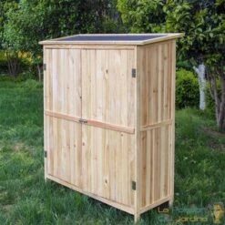 LE POISSON QUI JARDINE.FR Cabane De Jardin En Bois Brut, Pour Rangement, Hauteur : 152,5 Cm. - Bois