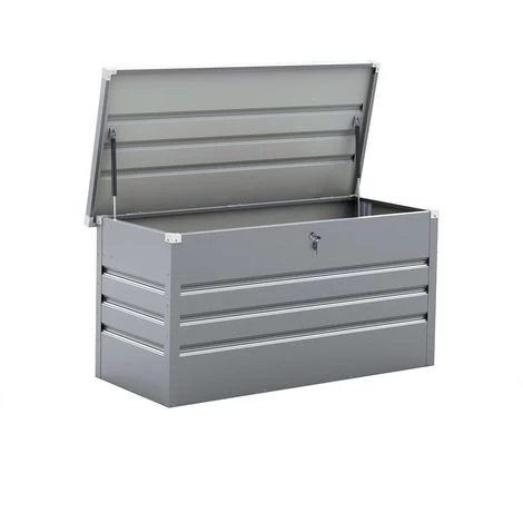 HABITAT ET JARDIN Coffre De Jardin Métal "Store" - 480L - Argent 3 HABITAT ET JARDIN Coffre De Jardin Métal "Store" - 480L - Argent