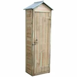 CÉMONJARDIN Armoire De Rangement De Jardin En Bois Traité 180x60x43cm, Panama