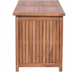 VidaXL Boîte De Rangement De Jardin 120x50x58 Cm Bois De Teck Solide - Brun -Rangement de jardin Soldes 11772643 4