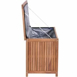 VidaXL Boîte De Rangement De Jardin 120x50x58 Cm Bois De Teck Solide - Brun -Rangement de jardin Soldes 11772643 5