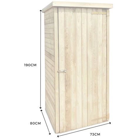 CÉMONJARDIN Armoire De Rangement En Bois Lima 0.6 M² 5 CÉMONJARDIN Armoire De Rangement En Bois Lima 0.6 M² – Image 3