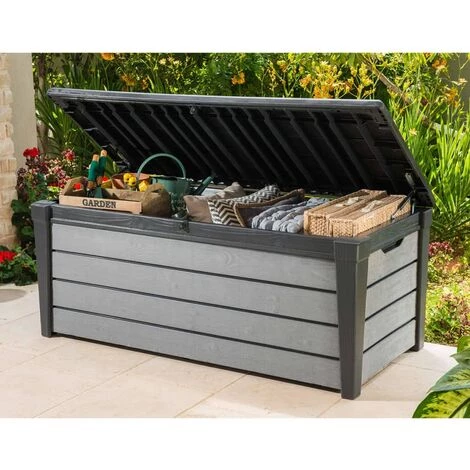 Keter Boîte De Rangement De Jardin Brushwood 455 L Anthracite - Anthracite 4 Keter Boîte De Rangement De Jardin Brushwood 455 L Anthracite - Anthracite – Image 2