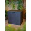 Keter Boîte De Rangement De Jardin City 113 L - Anthracite -Rangement de jardin Soldes 12455103 1