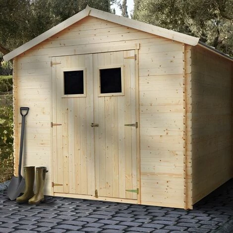 TRIGANO Abri De Jardin - Bois Brut - 6 M² 5 TRIGANO Abri De Jardin - Bois Brut - 6 M² – Image 3