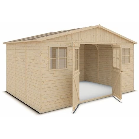 TRIGANO Abri De Jardin - Bois Brut - 13 M² 3 TRIGANO Abri De Jardin - Bois Brut - 13 M²