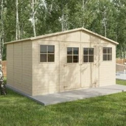 TRIGANO Abri De Jardin - Bois Brut - 13 M² 9 TRIGANO Abri De Jardin - Bois Brut - 13 M² -Rangement de jardin Soldes 13133133 3