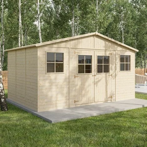 TRIGANO Abri De Jardin - Bois Brut - 13 M² 5 TRIGANO Abri De Jardin - Bois Brut - 13 M² – Image 3