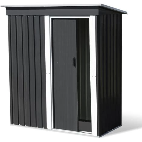 IDMARKET Abri De Jardin 1,3 M² Gris En Acier Galvanisé 4 IDMARKET Abri De Jardin 1,3 M² Gris En Acier Galvanisé – Image 2