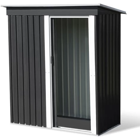 IDMARKET Abri De Jardin 1,3 M² Gris En Acier Galvanisé 6 IDMARKET Abri De Jardin 1,3 M² Gris En Acier Galvanisé – Image 4