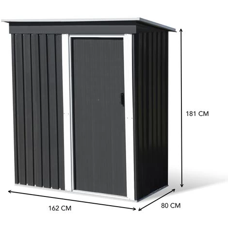 IDMARKET Abri De Jardin 1,3 M² Gris En Acier Galvanisé 7 IDMARKET Abri De Jardin 1,3 M² Gris En Acier Galvanisé – Image 5