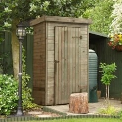 CÉMONJARDIN Armoire De Rangement De Jardin En Bois Traité 198x130x69cm, Santiago