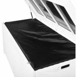 BELIANI Coffre En Rotin Blanc 158 X 63 Cm - Blanc 11 BELIANI Coffre En Rotin Blanc 158 X 63 Cm - Blanc -Rangement de jardin Soldes 13674509 5