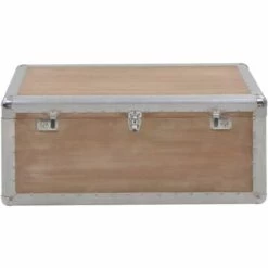 VIDAXL Boîte De Rangement Bois De Sapin Massif 91x52x40 Cm Marron - Brun - Armoires Et Meubles De Rangement - Coffres De Rangement - Brun - Brun -Rangement de jardin Soldes 14077758 2