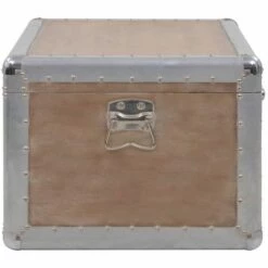 VIDAXL Boîte De Rangement Bois De Sapin Massif 91x52x40 Cm Marron - Brun - Armoires Et Meubles De Rangement - Coffres De Rangement - Brun - Brun -Rangement de jardin Soldes 14077758 3