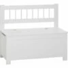 ATMOSPHERA, CRÉATEUR D'INTÉRIEUR Banc-coffre Pour Enfant En Bois Uni - Blanc -Rangement de jardin Soldes 14157897 1