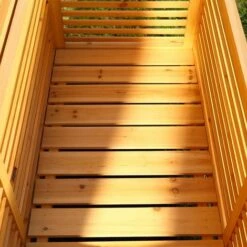 MUCOLA 140CM Boîte De Soutien En Bois Coussins Jardin Coffre De Soutien Coffre En Bois Poitrine En Bois -Rangement de jardin Soldes 14361210 5