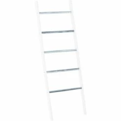 CLP Étagère Escalier En Bois Mariette V2 Blanc/gris