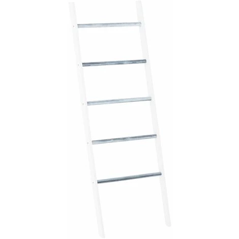 CLP Étagère Escalier En Bois Mariette V2 Blanc/gris 3 CLP Étagère Escalier En Bois Mariette V2 Blanc/gris