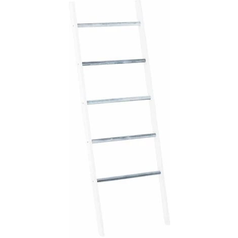 CLP Étagère Escalier En Bois Mariette V2 Blanc/gris 4 CLP Étagère Escalier En Bois Mariette V2 Blanc/gris – Image 2