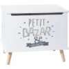 ATMOSPHERA KIDS Coffre De Rangement Enfant Petit Bazar - L. 58 X H. 38 Cm - 58 X 48 X 38 - Blanc