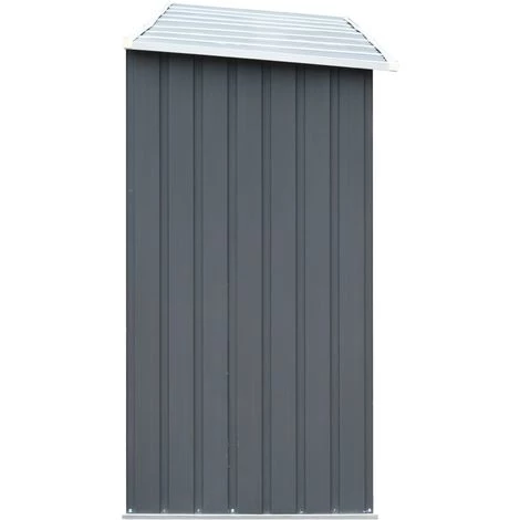 VidaXL Abri De Stockage De Bois Acier Galvanise 330x84x152 Cm Gris 6 VidaXL Abri De Stockage De Bois Acier Galvanise 330x84x152 Cm Gris – Image 4