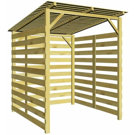 VidaXL Abri De Stockage Du Bois De Chauffage Bois De Pin Impregne FSC 3 VidaXL Abri De Stockage Du Bois De Chauffage Bois De Pin Impregne FSC