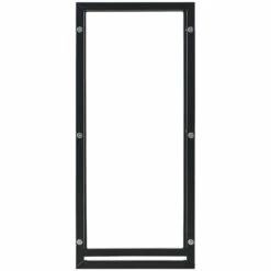 Portant De Bois De Chauffage Noir 44 X 20 X 100 Cm Acier VidaXL -Rangement de jardin Soldes 15383075 3