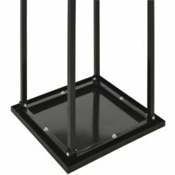 VidaXL Portant De Bois De Chauffage Avec Base Noir 37x37x113 Cm Acier - Noir -Rangement de jardin Soldes 15383076 5
