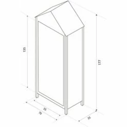 Armoire De Rangement Gardiun Candy 35x70x177 Cm En Bois 10 Armoire De Rangement Gardiun Candy 35x70x177 Cm En Bois -Rangement de jardin Soldes 15545508 4