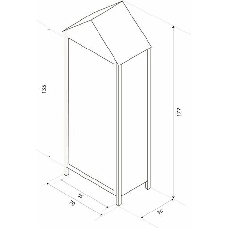 Armoire De Rangement Gardiun Candy 35x70x177 Cm En Bois 6 Armoire De Rangement Gardiun Candy 35x70x177 Cm En Bois – Image 4