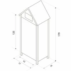 Armoire De Rangement Gardiun Kylie Gray 54x77x179 Cm En Bois 9 Armoire De Rangement Gardiun Kylie Gray 54x77x179 Cm En Bois -Rangement de jardin Soldes 15545513 4