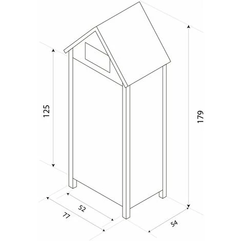 Armoire De Rangement Gardiun Kylie Gray 54x77x179 Cm En Bois 6 Armoire De Rangement Gardiun Kylie Gray 54x77x179 Cm En Bois – Image 4