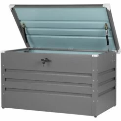 BELIANI Coffre De Rangement De Jardin 132 X 62 Cm - Gris