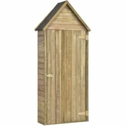 ASUPERMALL Abri A Outils De Jardin Avec Porte 77x28x178cm Pinede Impregnee