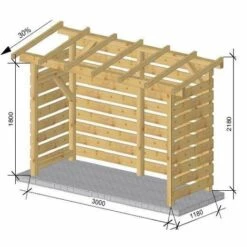 WMU Abri Bûches En Bois |8 Stères| Robuste -Rangement de jardin Soldes 16756086 4