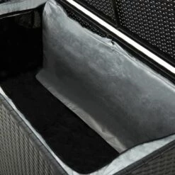 Boîte De Rangement De Jardin Résine Tressée Noir 100x50x50 Cm VidaXL -Rangement de jardin Soldes 16773306 5