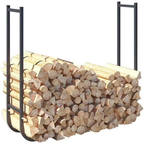 HABITAT ET JARDIN Range Bûches "Los Angeles" - 24 X 24 X 95 Cm - Gris 3 HABITAT ET JARDIN Range Bûches "Los Angeles" - 24 X 24 X 95 Cm - Gris