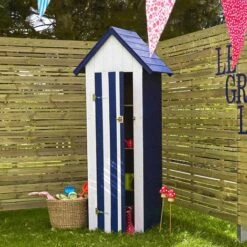 Forest Style Madeira-Rangement- Armoire De Jardin étroite-pin Sylvestre-Remise Pour Outils-3 étagères- Bois Traité Autoclave- Toit En Pente- L70x L 54.5xH.182 Cm/0,26 M²- Opale