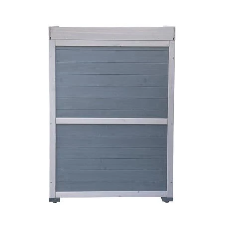 WILTEC Meuble De Jardin Avec Espace De Rangement Inférieur Table Pour Plantes Bandes De Protection Gris 6 WILTEC Meuble De Jardin Avec Espace De Rangement Inférieur Table Pour Plantes Bandes De Protection Gris – Image 4