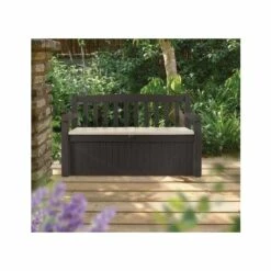 Keter Résine Coffre BANC DE JARDIN Marron -Rangement de jardin Soldes 18029090 2