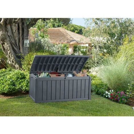 Keter Boîte De Rangement De Jardin Glenwood 390 L - Gris 6 Keter Boîte De Rangement De Jardin Glenwood 390 L - Gris – Image 4