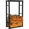 Zelsius Etagère à Bois De Cheminée | 150 X 60 X 25 Cm | Support Pour Bois De Cheminée -Rangement de jardin Soldes 18087062 1